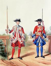 Soldier and officer of the Gardes Suisses in French Service in 1757.Alfred de Marbot 