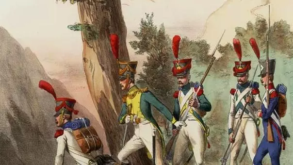 Officer and soldier of the Irish Legion 