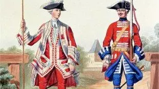 Soldier and officer of the Gardes Suisses in French Service in 1757.Alfred de Marbot 