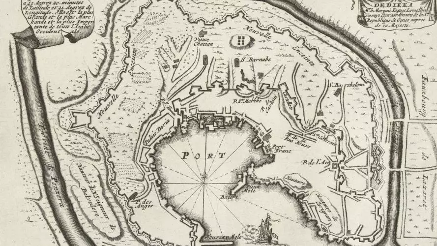 map of fortifications of genoa