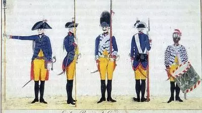 the first guard regiment of hessen kassel c1785 source digam digitales archiv marburg