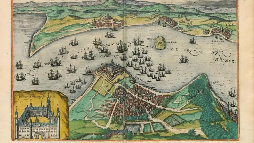 view of the sound braun georg and hogenberg frans civitates orbis terrarum iv cologne 1588 c universitatsbibliothek heidelberg