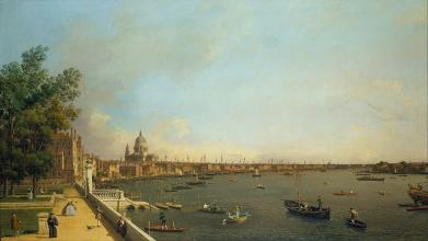 canaletto  london the thames from somerset house terrace towards the city  google art project